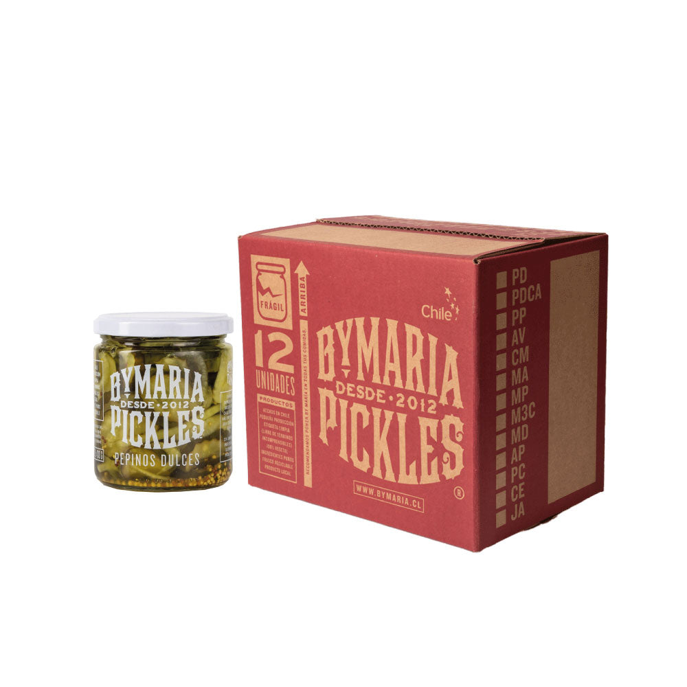 Caja 12 Pepinos Dulces Corte Americano