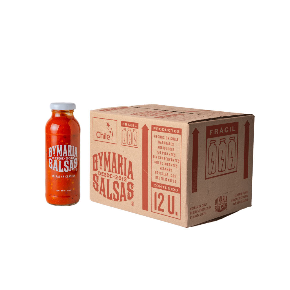 Caja 12 Sriracha Clásica (salsa picante)