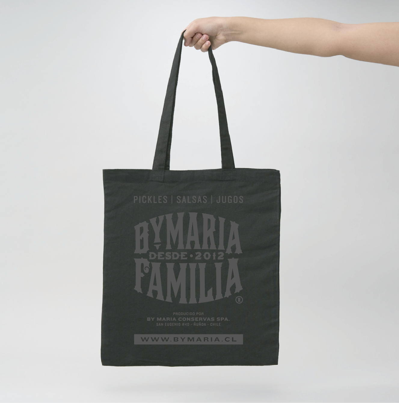 Tote By María Negro con Fuelle