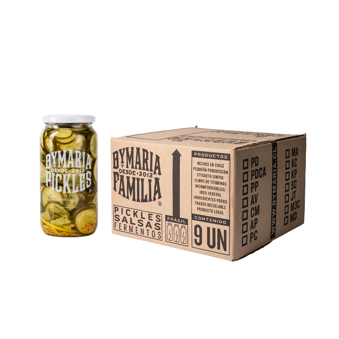Caja 9 Pepinos Dulces XL