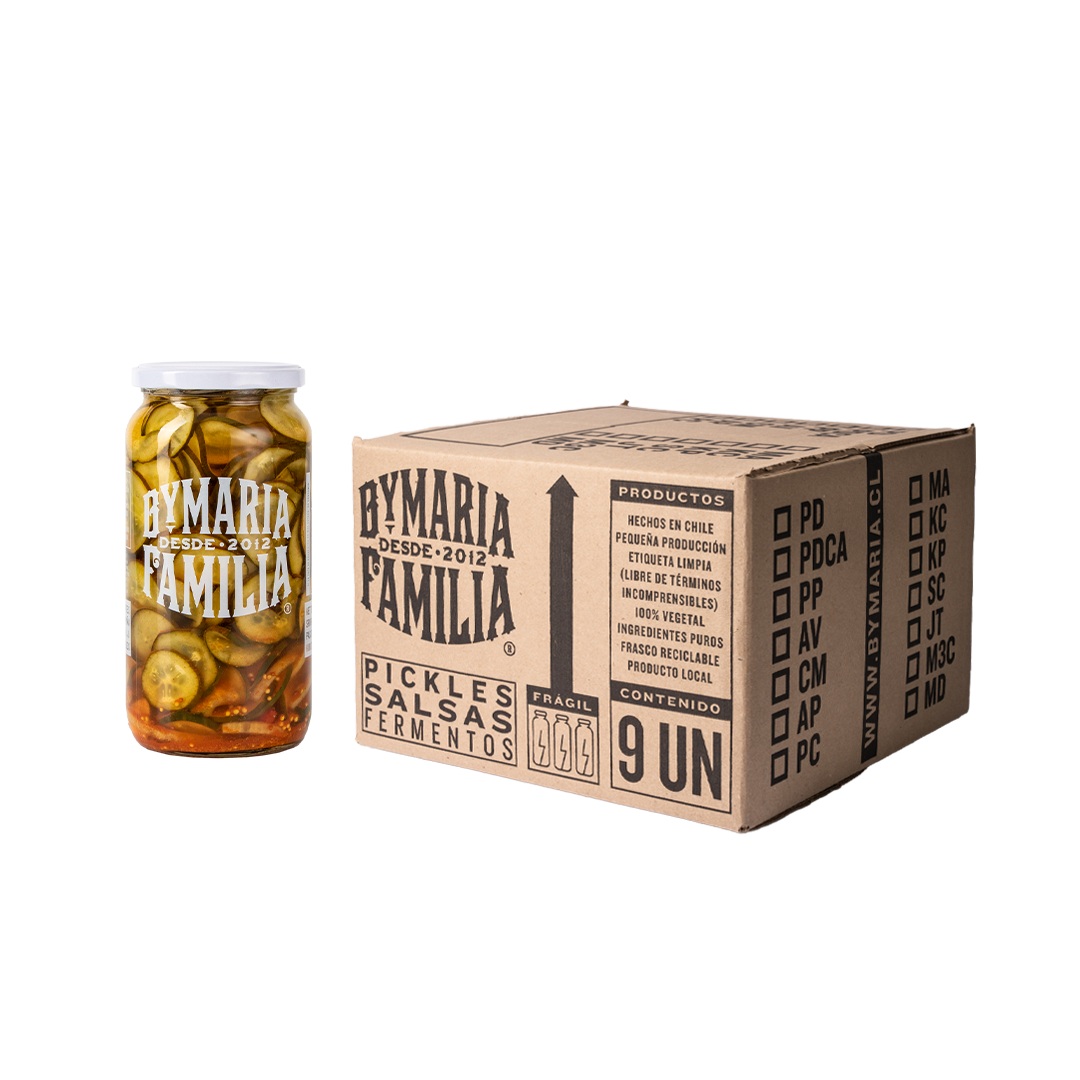 Caja 9 Pepinos Picantes XL